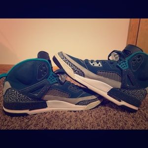 Navy Blue and Grey Jordan’s